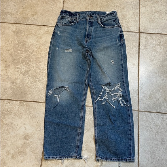 Etica Denim Tyler Vintage Straight Jeans Destroyed 27 - Picture 2 of 7